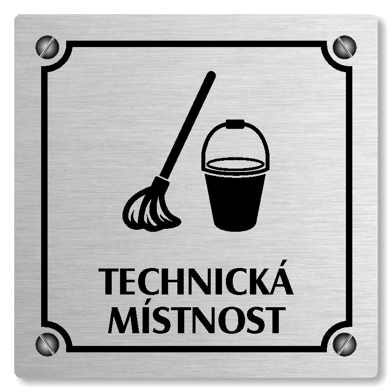Technická místnost, 118x118mm, stříbrná, Kansas